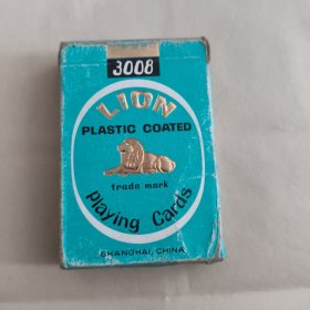 狮牌塑光扑克54张全