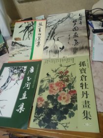 王兰亭梦园画集，孙宝仓牡丹画集，唐玉润画集，张春山画集