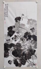 保真书画，河南花鸟画研究会副会长，赵东军国画作品一幅135×68cm软片，現爲國家一級美術師，中國美術家協會會員、中國當代書畫研究會名譽會長，河南省花鳥畫研究會副會長、河南省書畫院特聘畫家、洛陽書畫院副院長、洛陽市花鳥畫藝委會顾问、享受政府特殊津貼優秀專家。