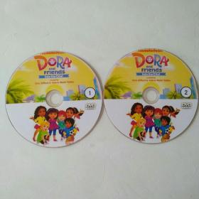 爱探险的朵拉 Dora 英语动画片无字幕2张DVD光盘碟 看动画学英语