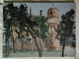 当代油画名家，陈德轩风景油画，布面带内框，60*80cm。（保真书画，原创作品）