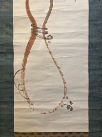 古筆葫芦图【龟田鹏斋】 1752 - 1826（宝历二~文政九）75岁。名长兴, 又名图南，字稚龙，号墨江老渔、善身堂、心卿，通称文 左卫门。江户（今东京）人。甚笃山水，喜酒后泼墨，挥洒 丹青，兼工书法，字在欧柳之间,且著述较多。