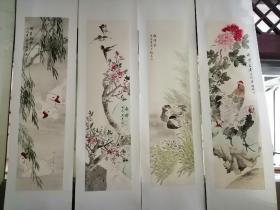 许国安精品花鸟田园四条屏作品
画心32x125cm
已纯手工装裱成轴   宽45厘米x高180厘米