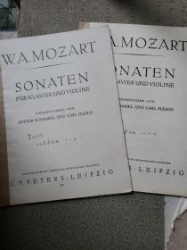 莫扎特十九首奏鸣曲 1--19首两册全 WAMOZART SONATEN（德文版）