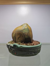 玉化石天然石图案神似 ​ ​玄奘西行 ​ ​黄沙漫漫西行路 ​玄奘取经意更坚