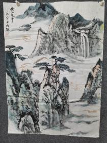 上海已故著名书画家，钱瘦铁山水画