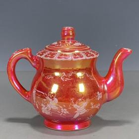 早期旧收藏古董明代茶壶