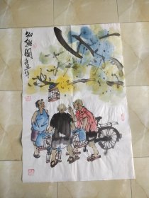 山东著名画家李茂林先生人物画作品，中美协会员，中国艺术家协会理事，中国国家书画院特骋画家。