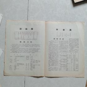 老戏单：1956年安徽省第一届全省戏曲观摩演出大会演出节目单（安徽省庐剧团演出）