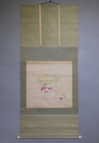 日本名家绘画：德田鄰斋《写生金鱼图》（保真）