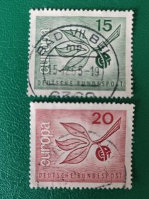德国邮票 西德1965年欧罗巴 2全销
