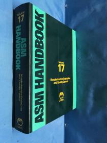 原文:ASM Handbook
®
Formerly Ninth Edition, Metals Handbook Volume 17 Nondestructive Evaluation and Quality Control

译文:先进电子模型手册
®
原第九版，金属手册卷17无损评价和质量控制