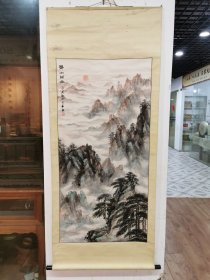 韦肖华，山水中堂，一幅！