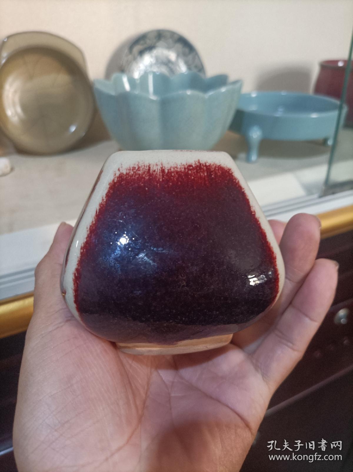 八十年代煤烧钧瓷笔筒