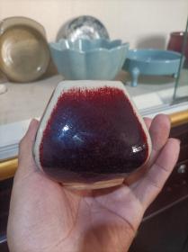 八十年代煤烧钧瓷笔筒