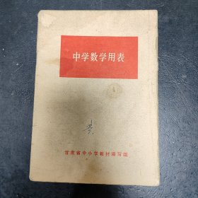 中学数学用表
