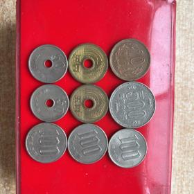 日本国昭和六十年500硬币等9个硬币合售（详细看图）