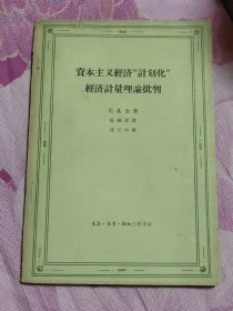 资本主义经济“计划化”经济计量理论批判 馆藏书（A区）