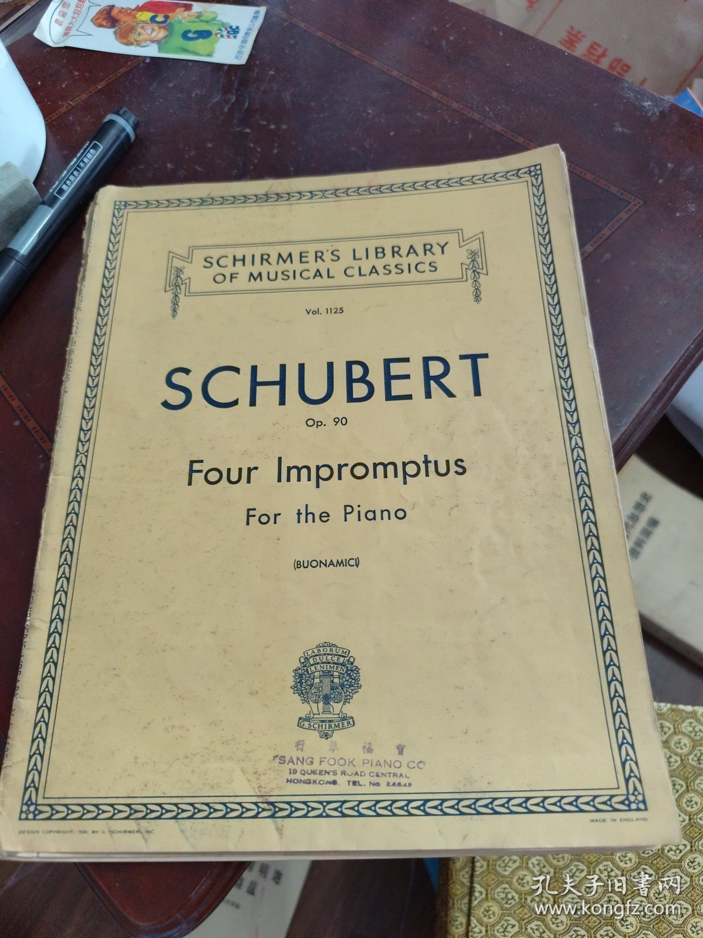 《Four Impromptus》舒伯特钢琴乐谱1897年