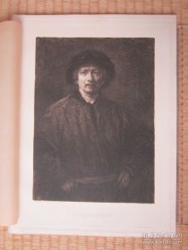 1879年蚀刻版画，35*25厘米，《伦勃朗自画像》。伦勃朗·哈尔曼松·凡·莱因（Rembrandt Harmenszoon van Rijn，1606-1669）作品，蚀刻师 威廉•昂格尔（William Unger，1837-1932）