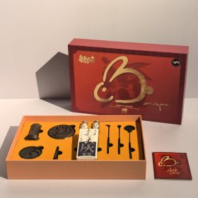 2023中国特色旅游商品大赛铜奖，2024上海礼物“瑞兔祈福” 香篆礼盒(含兔子包)