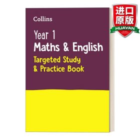 英文原版 Collins Year 1 Maths and English Targeted Study and Practice Book 柯林斯英国小学一年级数学英语练习册 英文版 进口英语原版书籍