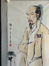蒋兆和：软片纸张自然老旧，边缘有破裂破损，品相如图。蒋兆和（1904年5月9日—1986年4月15日[23]），四川泸州人。[22]中国画家、美术教育家。代表作有《曹操》《杜甫行吟图》等。曾当选中国美术家协会第二、三届理事、为第四届顾问。