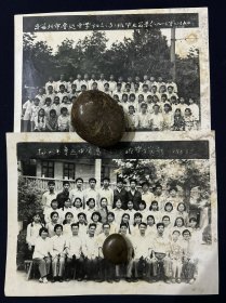 83年 扬州市鲁迅中学高三7班毕业留影 扬州市鲁迅中学初三3班毕业留影 2枚