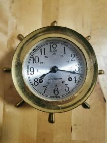 美国六十年代塞思托马斯黄铜船钟vintage brass seth thomas ships bell shelf mantel clock