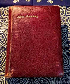 《 THE POETICAL WORKS OF ROBERT BROWNING 》 《 罗伯特·勃朗宁的诗歌作品 》 ( Collins' Clear-Type Press版全皮精装 皮质闪闪发亮 三面书口刷边 约19世纪末出版 中文书名仅供参考 看清实物照片和品相描述免售后争议 )