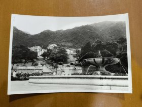 民国时期香港中环公共花园黑白老照片