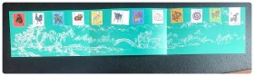 黏贴在1983年邮展折页上的第一轮生肖邮票，全12枚