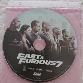 电影DVD简装无盒:速度与激情7
