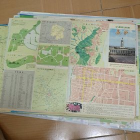 老旧地图:《长沙交通旅游图》1988年1版1印