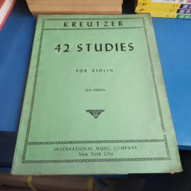 乐谱　KREUTZER　42 STUDIES FOR VIOLIN