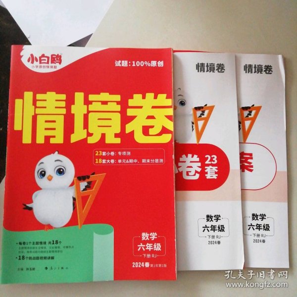 【全新】 2024春 小白鸥情境卷  数学6六年级下册（RJ人教版） 9787540794637