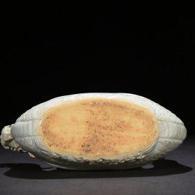 宋湖田窑影青釉八仙人物纹龙船 26*26厘米