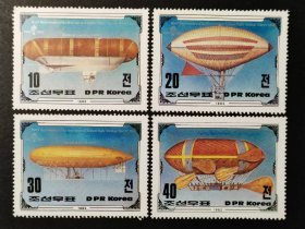 朝鲜邮票，1982年航空史200年邮票4全