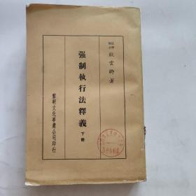 強(qiáng)制執(zhí)行法釋義  下冊(cè)