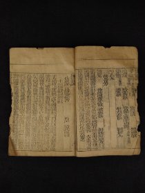 旧藏【汤头歌括】中医典籍一册，年代久远、边有鼠虫咬、内容不缺，保真老货，部分内容如图！