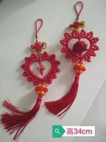 莲花十桃心挂件(红)每个38元