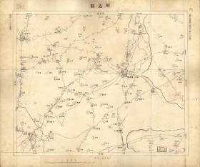 老北京顺义地图，北京近傍系列，古地图0558-09，本系列北京周边地图共24品种。