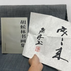 胡候林书法一张（附胡候林书画集）135×34.5cm