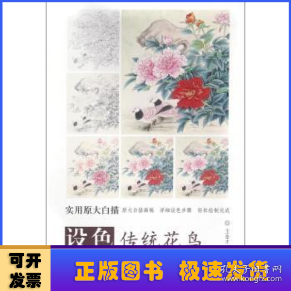 实用原大白描 设色传统花鸟(大8K)/实用原大白描/王金才