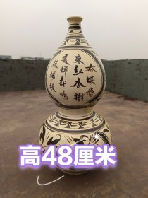 清代，葫芦瓶，尺寸特大，沧桑岁月感十足