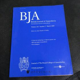 BJA: British Journal of Anaesthesia 医学学术麻醉外科原版外文英文学术论文期刊杂志2009年3月102卷291-438