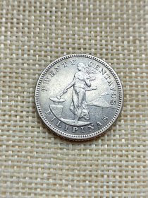 菲律宾20分银币 1904年 好品大样银币 yz0295