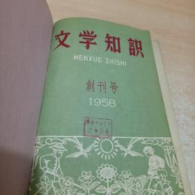 文学知识 创刊号（1958年1.2.3期 1959年1.2.3.4.5.6期合售）精装合订本