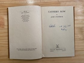 CANNERY ROW BY JOHN STEINBECK(精装）英文原版  1945年