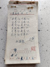 手写中药处方（西党，白术，茯苓，当归，川芎，六汗，川练，元胡，吴于，砂仁，故芷，甘草）